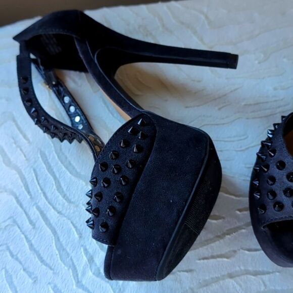 Just Fab Studded🖤 Sexy Platform Stilettos NWOT Size 7.5 - Picture 11 of 16